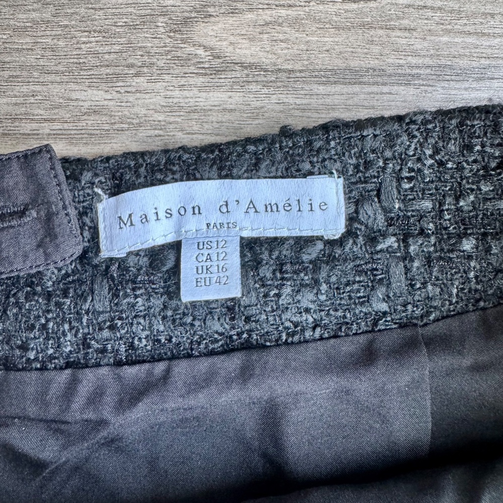 Parisian Classic US 12 Mini Skirt‎ Tweed Tailored Patch Pocket Workwear Skirt - Picture 5 of 8